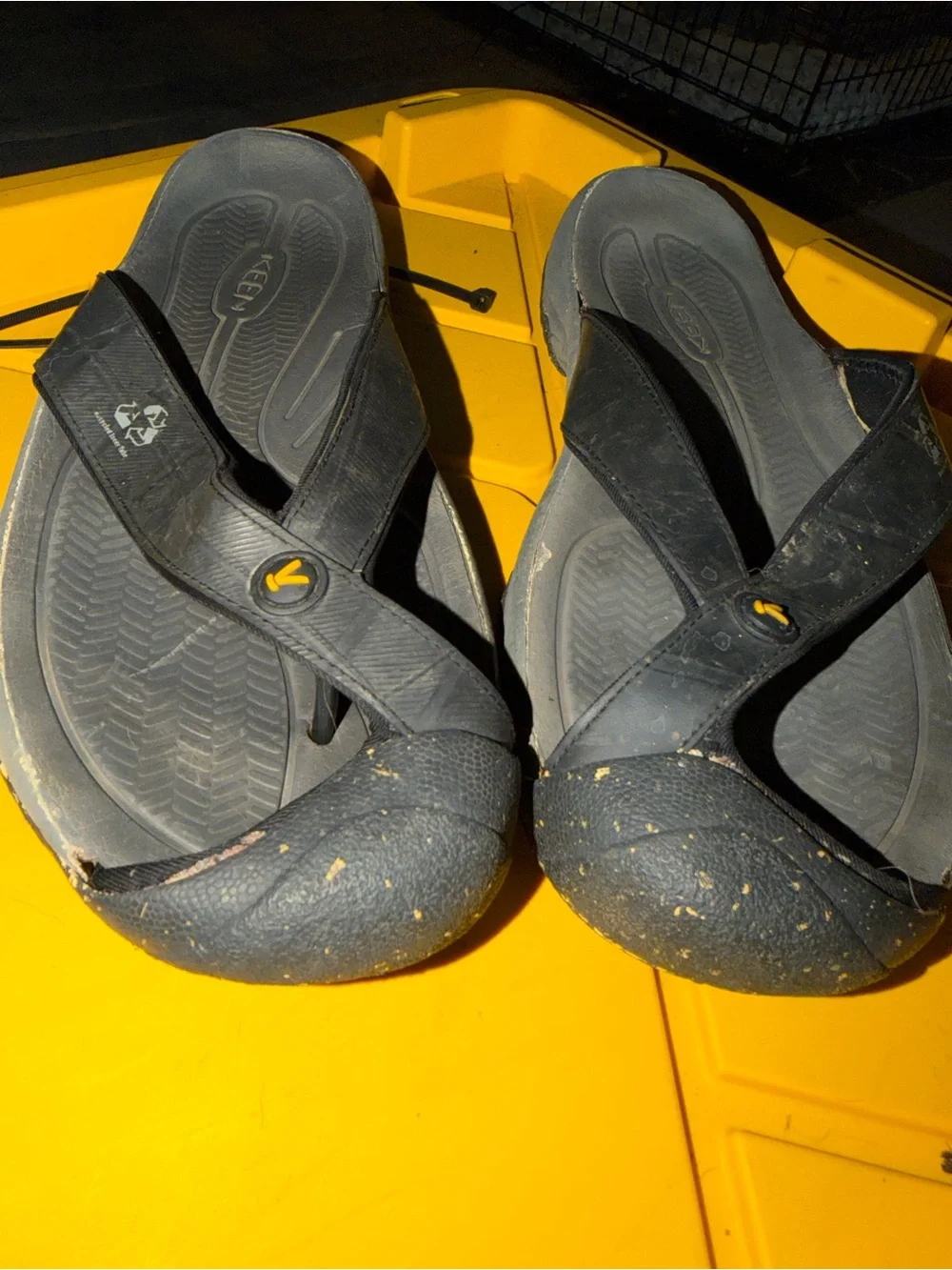 Keen Men’s Black and Gray Flip-Flop Sandals
